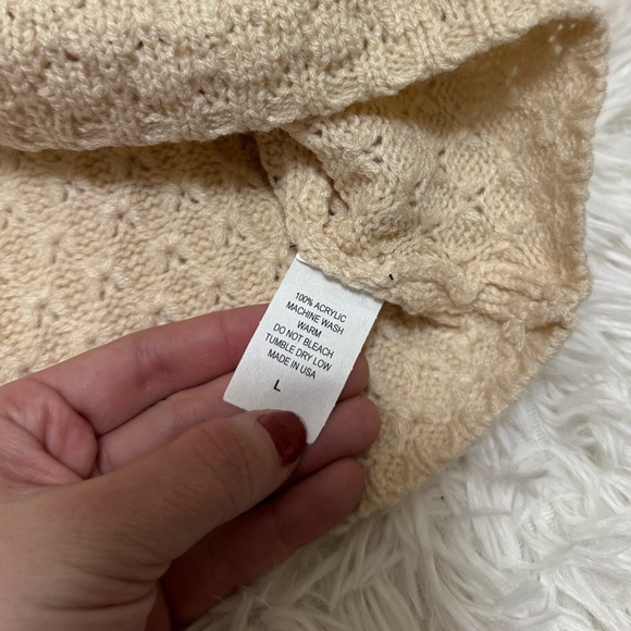 A Knitch Above Sweater Knit Sweater Striped Sweater Wavy Sweater Neutral Sweater - Picture 4 of 5